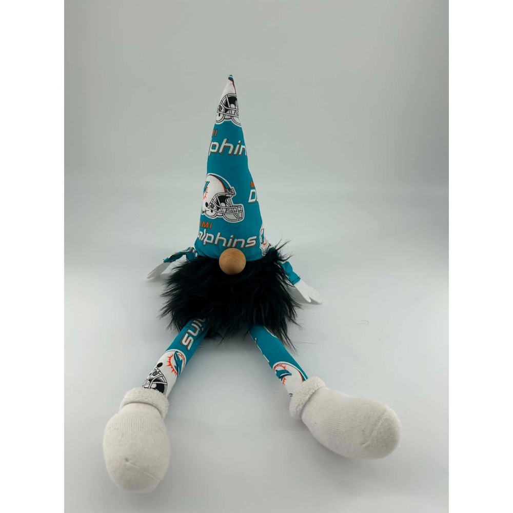 Handmade NFL Miami Dolphins Gnome Plush Teal Football Fan Decor One Size
